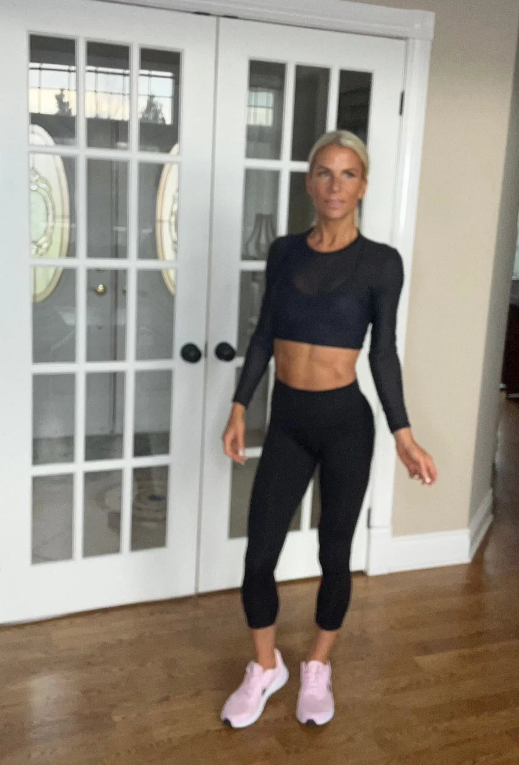 No Jiggolo Black Crop Leggings - Image #8