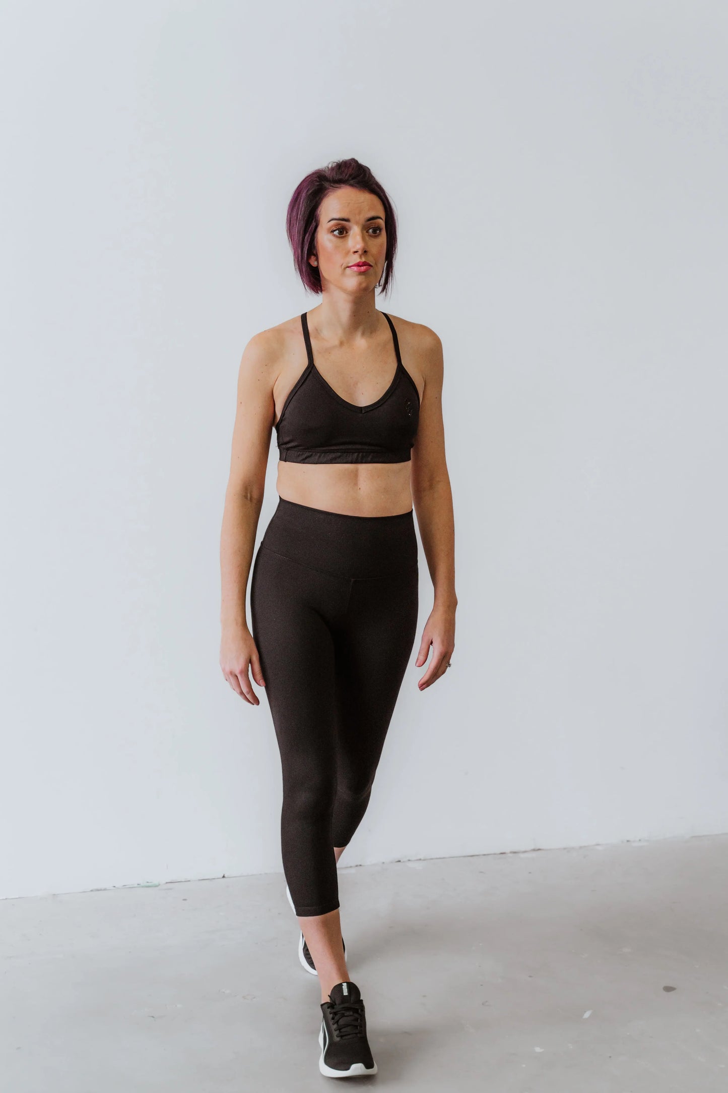 No Jiggolo Black Crop Leggings - Image #3