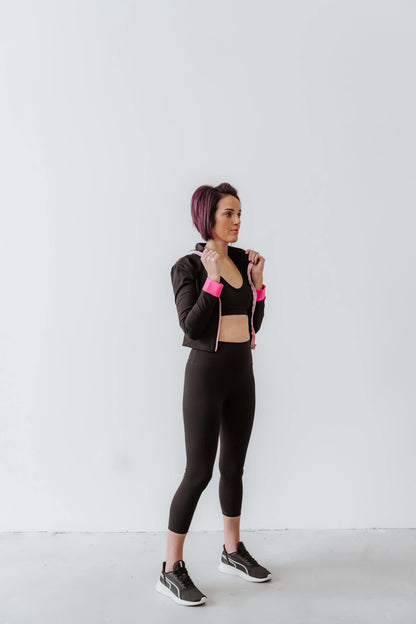 No Jiggolo Black Crop Leggings - Image #2