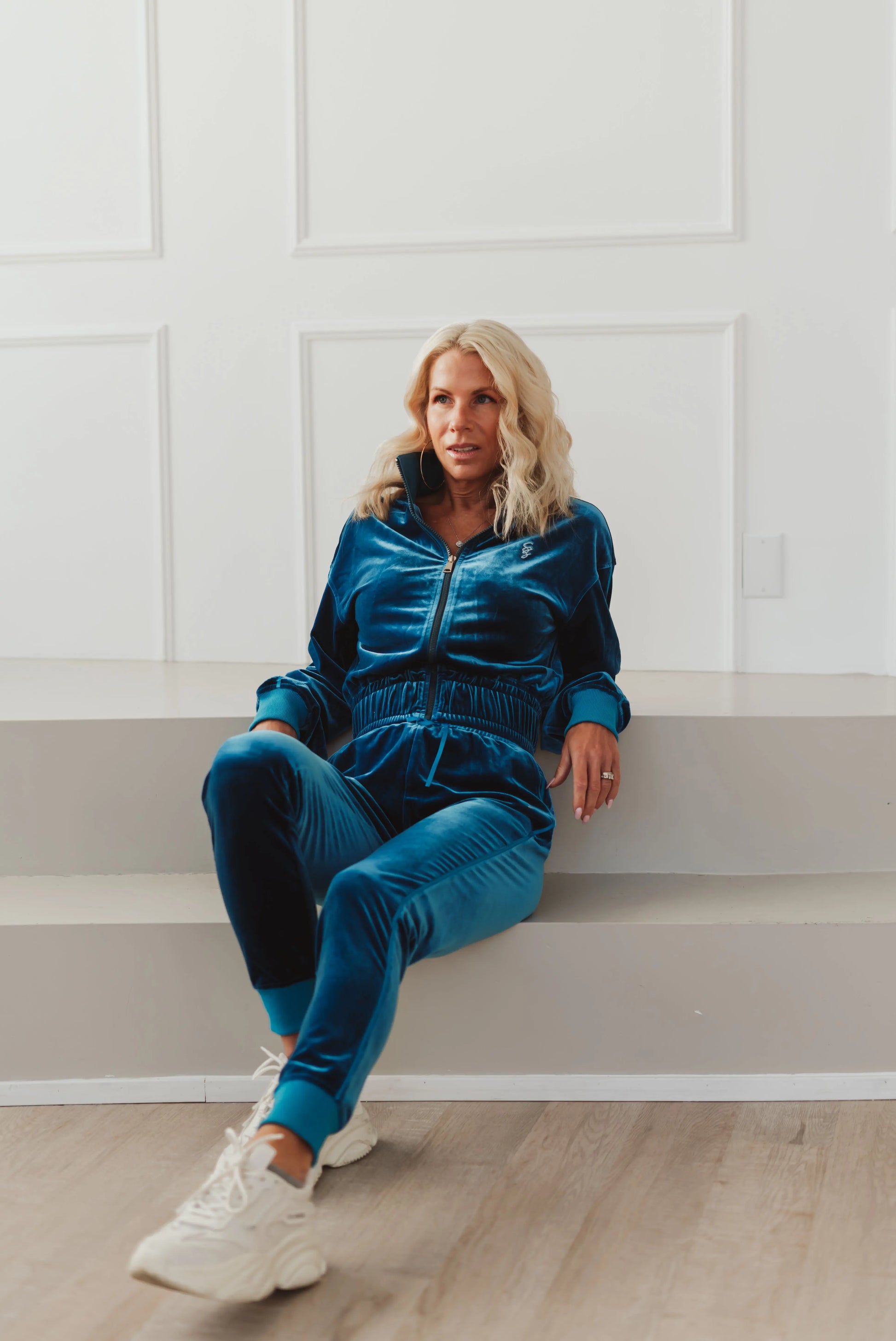 Vintage Blue Velour Track Suit - Image #9