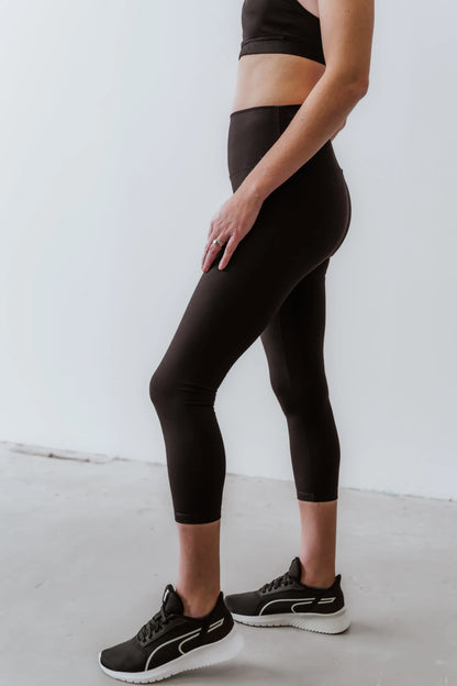 No Jiggolo Black Crop Leggings - Image #1